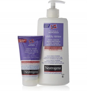 Набор для интенсивной эластичности: Neutrogena Visibly - Renew Body Lotion + Hand Cream Spf 15 (1 Bottle 400 Ml + 1 Bottle 75 Ml Pac
