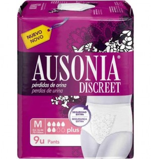 Очень легкая впитывающая подушечка при недержании мочи - Ausonia Discreet Pants (8 шт. среднего размера)