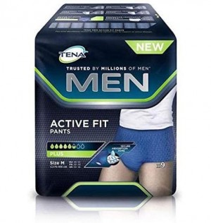 Анатомическая подушечка для дневного недержания мочи - Tena Men Pants Active Fit (8 единиц среднего размера)