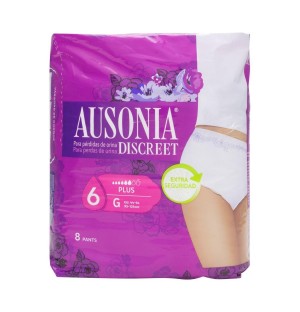 Очень легкая впитывающая подушечка при недержании мочи - Ausonia Discreet Pants (8 шт. большого размера)