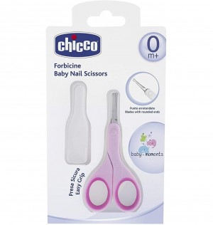 Ножницы для ногтей Chicco (розовые для новорожденных)