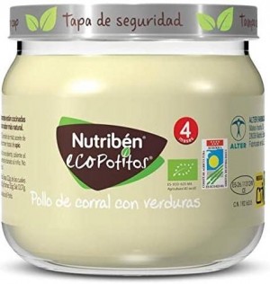 Nutriben Ecopotitos Home To The Meat - Free Range Chicken With Vegetables, 120 G. - Альтер
