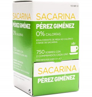 Saccharin Perez Gimenez (750 пакетиков по 2 таблетки)