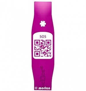 Silincode Qr Identification Wristband (Pink T-S)