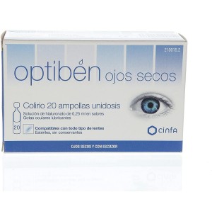 Optiben Dry Eye Drops - Капли для сухих глаз (20 ампул по 0,25 мл)