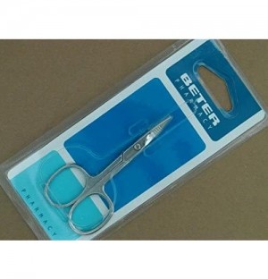 Маникюрные ножницы для ногтей - Beter (профессиональные изогнутые хромированные)
