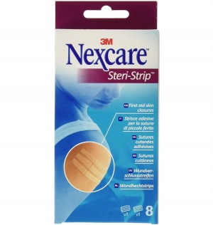 Nexcare Steri Strip, стерильный шов для кожи, 3 шт. 6 x 75 мм и 5 шт. 3 x 75 мм. - 3M