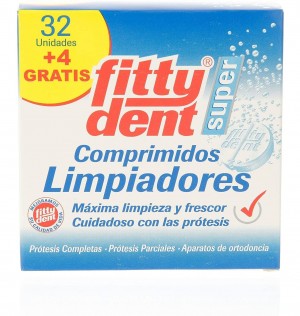 Супертаблетки Fittydent - очистка зубных протезов (32 + 4 таблетки)