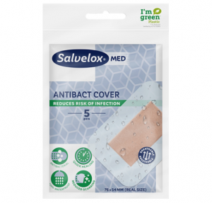 Повязка Salvelox Med Antibact Cover 76 x 54 мм, 5 шт - Orkla