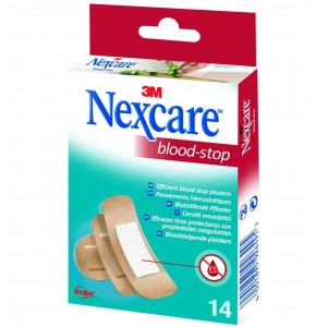 Nexcare Blood Stop, салфетка для удаления сгустков крови, 14 салфеток в ассортименте. - 3M