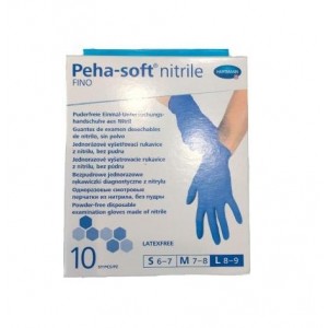 Одноразовые нитриловые перчатки - Peha-Soft Nitrile Fine (10 шт. большого размера)