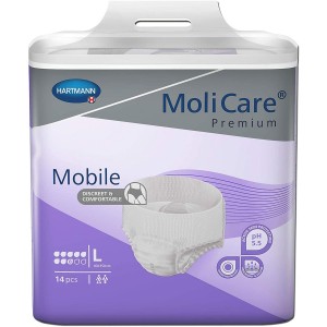 Абсорбент Inc Light Urine With Slip - Molicare Premium Mobile (14 шт. размер L 8 капель сиреневого цвета)