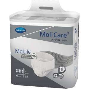 Впитывающий легкий коврик для мочи при недержании со скольжением - Molicare Premium Mobile 10D (14 единиц размера L)