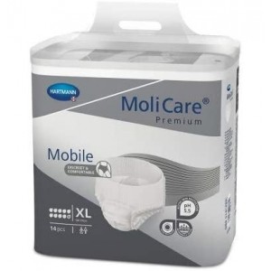 Впитывающая легкая подушечка для мочи при недержании со скольжением - Molicare Premium Mobile 10D (14 единиц размера Xl)
