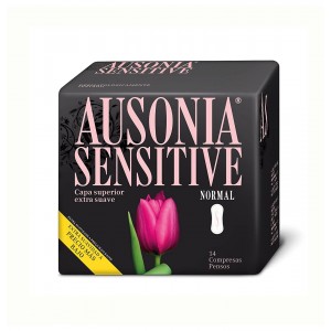 Прокладки для женской гигиены - Ausonia Sensitive (Normal With Wings 14 U)