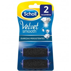 Scholl Velvet Smooth - Diamond Crystals Electronic File Refill Persistent Hardness (2 U Refill)