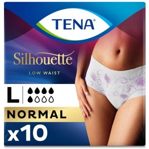 Впитывающая прокладка при недержании мочи - Tena Silhouette Low Waist Panty White (10 шт. большого размера)