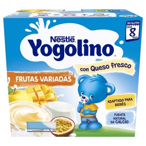 Nestle Yogolino (4 упаковки по 100 г со вкусом фруктов и свежего сыра)