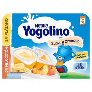 Nestle Yogolino Smooth & Creamy (3 баночки по 100 г со вкусом банана и персика)