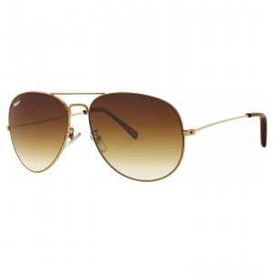 Очки Aviator Glasses в золотой оправе и светло-коричневые очки