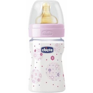 Пластиковая бутылка Pp T Rubber - Chicco Physiological 0% Bisphenol Wide Mouth Normal Flow (150 Ml Pink)