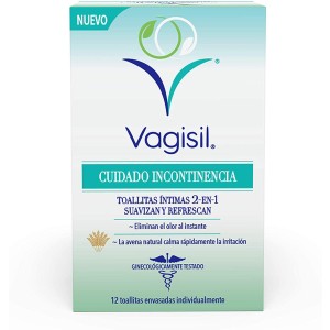 Vagisil Incontinence Care Интимные салфетки 2 в 1 (12 шт.)