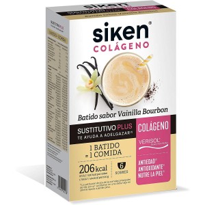 Siken Collagen Replacement Shake (6 пакетиков по 50 г со вкусом бурбонской ванили)
