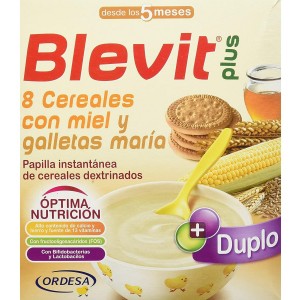 Blevit Plus Duplo 8 злаков с медом и печеньем (1 упаковка 600 г)