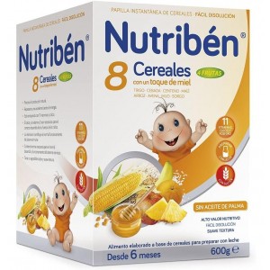 Nutriben 8 злаков и мед 4 фрукта, 600 гр. - Альтер