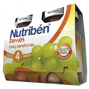 Nutriben Виноградный и морковный сок, 2 пакетика. - Альтер