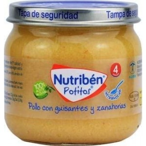 Nutriben Potito Home To Meat, Курица с горошком и морковью, 120 гр. - Альтер