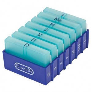 Еженедельная коробка для таблеток - S - органайзер для лекарств на 4 куба (еженедельный 4T ежедневный/башенный)