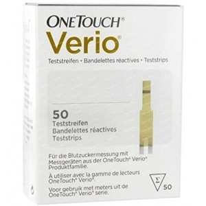 Тест-полоски для определения уровня глюкозы в крови - Onetouch Verio (50 шт.)