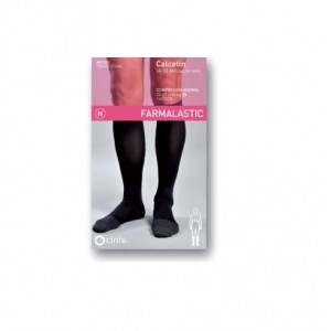 Компрессионный носок Normal - Farmalastic Antibacterial (размер Medium Black)