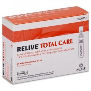 Стерильные глазные капли Relive Total Care (20 разовых доз по 0,4 мл)