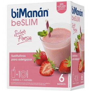 Bimanan Beslim Replacement Shake (6 пакетиков по 55 г со вкусом клубники)