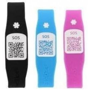 Silincode Qr Identification Wristband (Blue T- Xs)