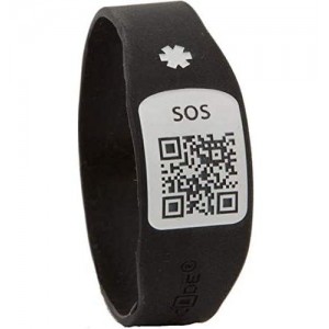 Silincode Qr Identification Wristband (Black T- M)