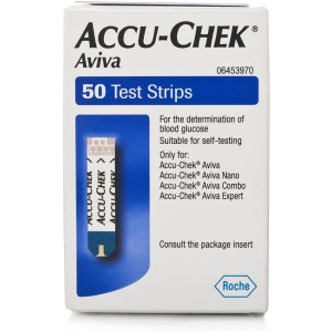 Тест-полоски для определения уровня глюкозы в крови - Accu-Chek Aviva (50 полосок)
