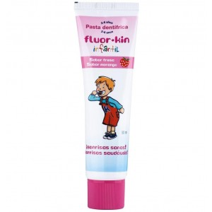 Детская зубная паста Fluor Kin (1 бутылка 50 мл клубника)