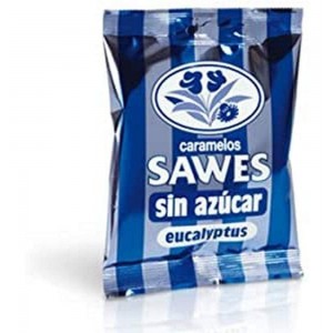 Конфеты Sawes без сахара (1 упаковка 50 г со вкусом эвкалипта)
