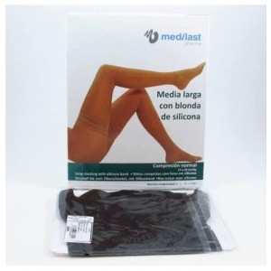 Длинные чулки (A-F) нормальной компрессии - Medilast Silicone Stocking (Small Size Black)