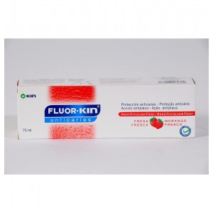 Зубная паста Fluor Kin Anticaries (1 бутылка 75 мл со вкусом свежей клубники)