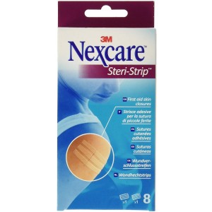 Nexcare Steri Strip, стерильный шов для кожи, 3 шт. 6 x 75 мм и 5 шт. 3 x 75 мм. - 3M