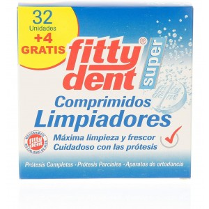Супертаблетки Fittydent - очистка зубных протезов (32 + 4 таблетки)
