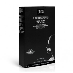 Black Diamond Ionto-Filler Контур для губ, 4 пластыря + гель 4 мл. - Мартидерм