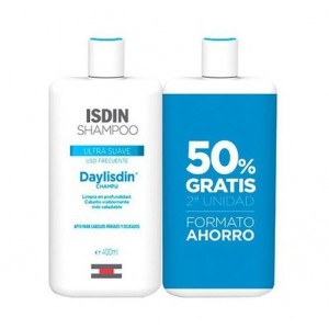 Ультрамягкий шампунь Daylisdin Ultrasoft Shampoo Pack, 2-й Und 50% Free, 400 + 400 мл. - Исдин