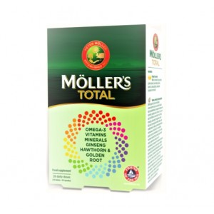 Möller's Total Vitamins + Minerals + Omega-3, 28 капсул, + 28 таблеток. - Оркла 