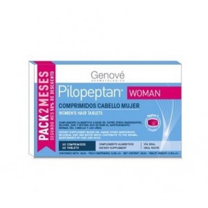Упаковка Pilopeptan Woman Средство от выпадения волос на два месяца, 30 + 30 капсул - Genové